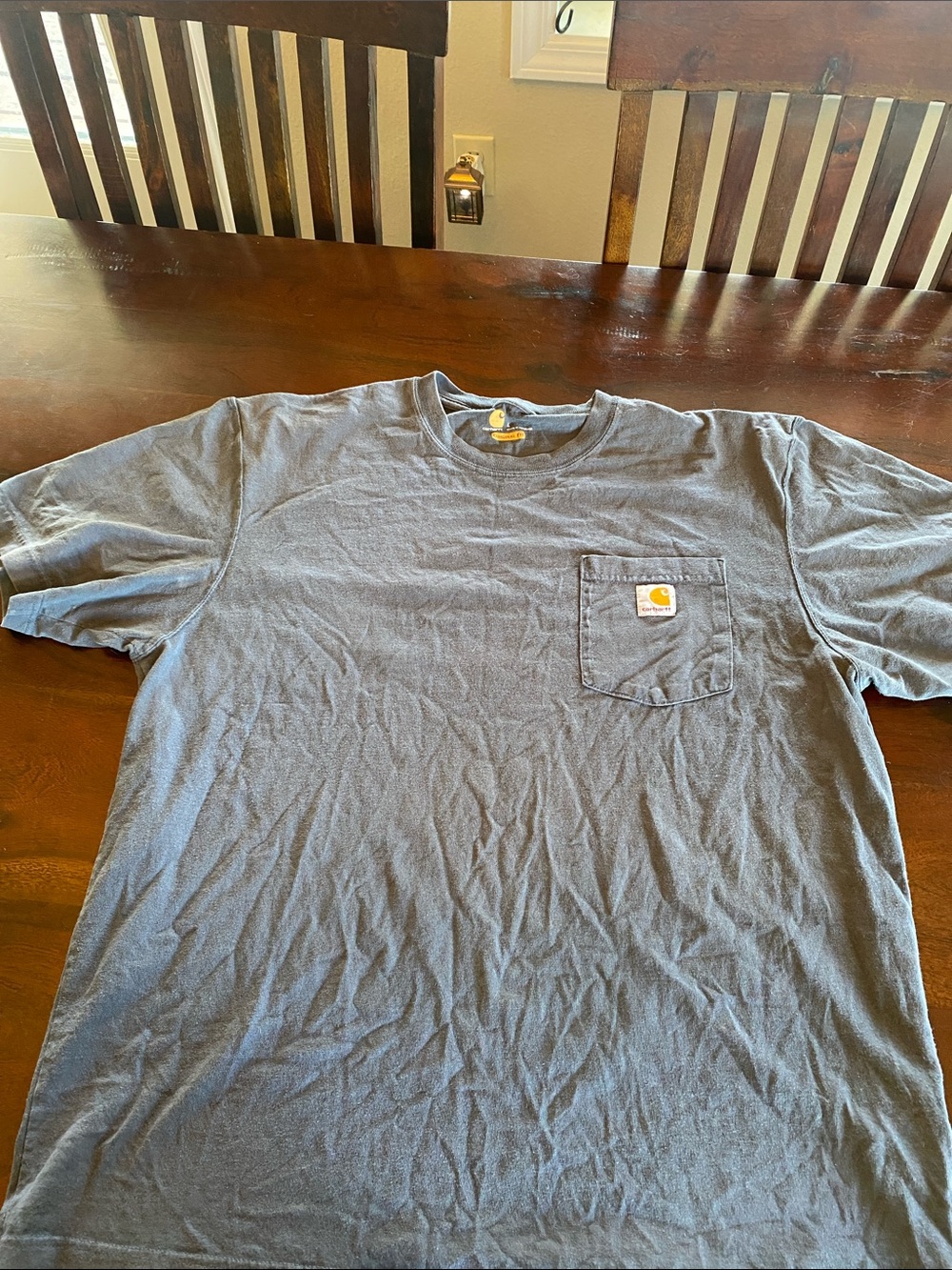 Carhartt Short-Sleeve Pocket Tee in Slate (Gray-Blue)